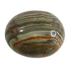 Large Heavy Onyx Agate Marble Stone Egg Shape Paperweight Doorstop Flat Bottom