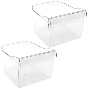 GORENJE 662056 Fridge Freezer Salad Bin Plastic Square Crisper Drawer Box x 2 - Picture 1 of 5