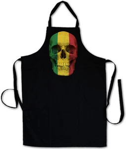 CLASSIC BOLIVIA SKULL FLAG BBQ COOKING KITCHEN APRON - Banner Biker MC Club - Picture 1 of 1