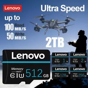 Micro SD Memory Card Class 10 32GB 64GB 128GB 256GB 512GB 1TB 2TB Free Adapter - Picture 1 of 18