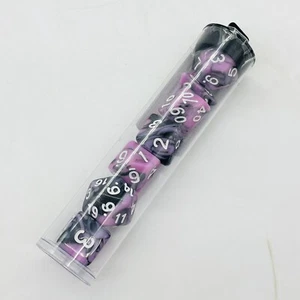 Geeknet D20 Pink / Black 7-Dice Set Dungeons & Dragons AD&D Free Shipping! - Picture 1 of 5
