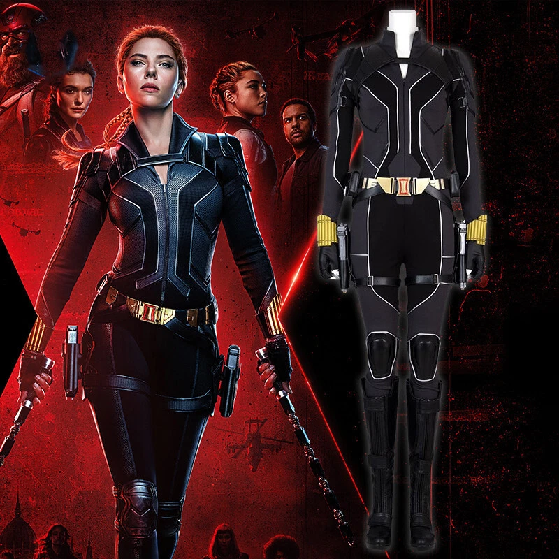 Black Widow Natasha Romanoff Cosplay Costume Outfit Adult Women Halloween Lot - Image 1 of 4