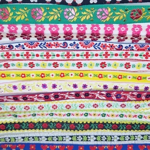 Embroidered Ribbon Braid for Craft Sewing Retro Boho Ethnic Folk Fabric Trim 3M - Picture 1 of 23