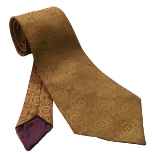 Tie Necktie Vintage Mod Psychedelic Retro Mens 1950s 1960s Dark Shimmery Gold - Picture 1 of 6