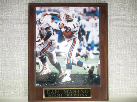 Dan Marino #13 Miami Dolphins Football Memorabilia 10.25"x13" Sports Plaque Cover