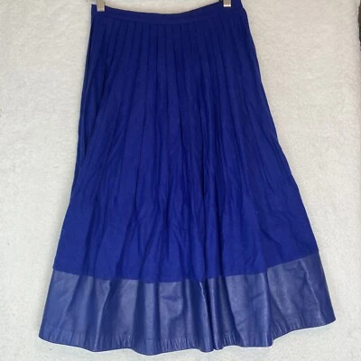 Sonia Sonia Rykiel A-Line Skirt 36 Alpaca Wool Skirt Midi Pleated READ - Image 1 of 4