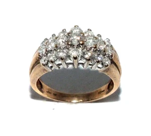 Damen 9ct 9carat Gelbgold Diamant Ring (1.00 Full Karat) UK Größe N - Bild 1 von 8