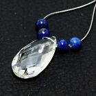 Crystal Quartz Faceted Pear Lapis Lazuli Beads Briolette Natural Loose Gemstone