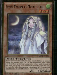 Yu-Gi-Oh! Ghost Mourner & Moonlit Chill MGED-EN023 oro premium raro casi nuevo - Imagen 1 de 1
