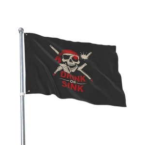 Bootsflagge, Piratenparty Banner, Getränk oder Waschbecken Outdoor Deko, doppelseitige Flagge - Bild 1 von 11