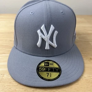 Era 59Fifty New York Yankees Baseballmütze nicht verstellbar Größe 7 5/8 grau - Bild 1 von 16