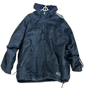 Abercrombie and Fitch Men’s Waterproof Fleece Lined Hooded Navy Jacket Navy XL - Picture 1 of 3