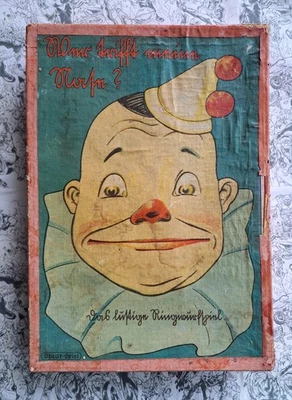 Vintage German Early 1900's Clown Ring Toss Game J W Spears and Sons RARE! - Image 1 of 4