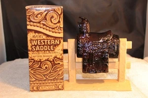 AVON DECANTER WESTERN SADDLE WILD COUNTRY AFTER SHAVE 5 OUNCE FILLED WITH BOX - Picture 1 of 2
