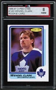 1986 87 OPC O-Pee-Chee #149 Wendel Clark Rookie RC KSA 8 NMM - Picture 1 of 4
