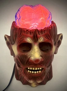 Lobotomy Electra Plasma Lamp Zombie Head LumiSource Inc. Works Perfectly VTG HTF - Picture 1 of 24