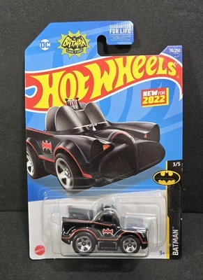 Batmobile Blue Tooned DC Classic Batman TV Series HOT WHEELS  - Image 1 of 4