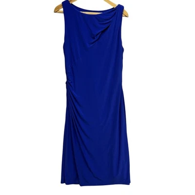 Lauren Ralph Lauren Dress Pleated Cinched Size 12 Dress Business Shoulder Cutout - Image 1 of 4