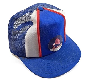 Gorra de camionero de malla vintage de los Atlanta Braves de 1970 y 1980 con cierre a presión - Imagen 1 de 3
