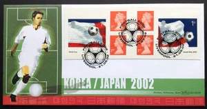 Benham 2002 World Cup Football 6x1st Booklet on First Day Cover, Liverpool S/H/S - Bild 1 von 3