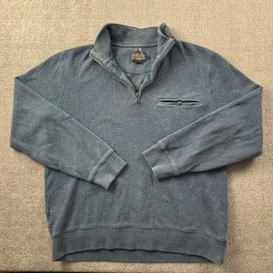 Pendleton Sweater Adult Large Blue long Sleeve Sweatshirt Quarter Zip Casual Men - Picture 1 of 14