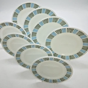 Pyrex JAJ Matchmaker Vintage Retro Ofen Glas X4 Speiseteller X4 Salatteller - Bild 1 von 21