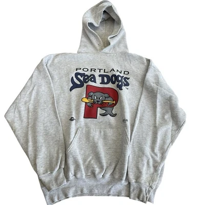 Sudadera con Capucha Portland Sea Dogs 2002 De Colección Béisbol MiLB Medias Rojas Maine XL Foto 1 de 4