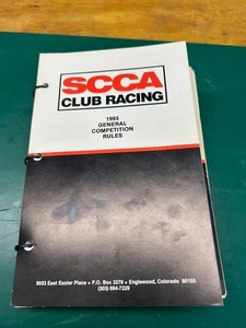 SCCA Club Racing 1993 Allgemeine Wettbewerbsregeln und verbesserte Touring-Spezifikationen - Bild 1 von 8