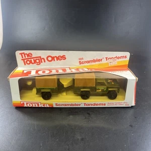 NIB 1985 Tonka Scrambler Tandems 1105 Military Jeep & Trailer - Picture 1 of 12