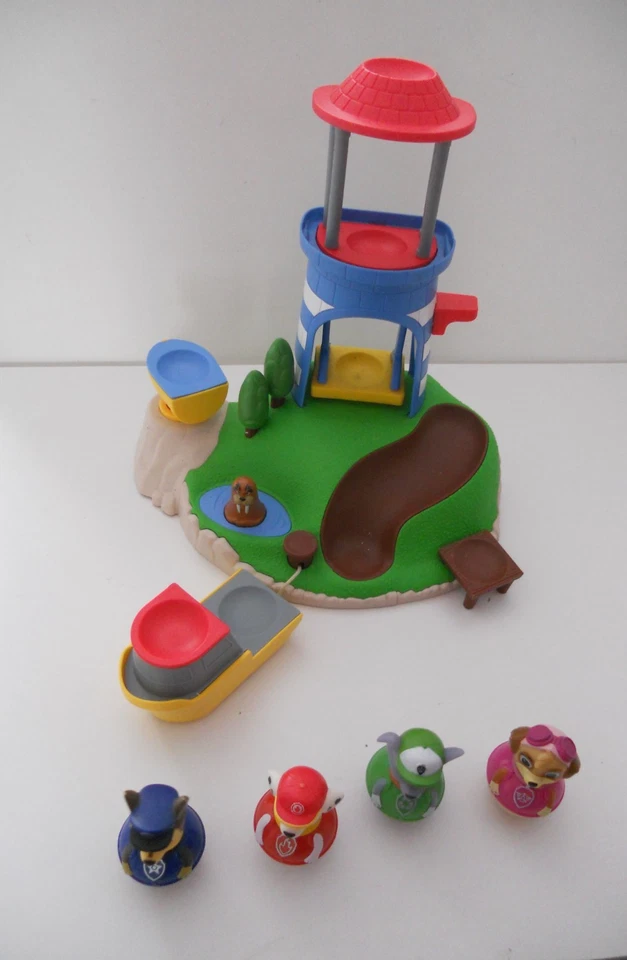 Juego de Juguete Isla Sella Patrulla Canina con 4 Figuras Weebles Personajes Foto 1 de 3