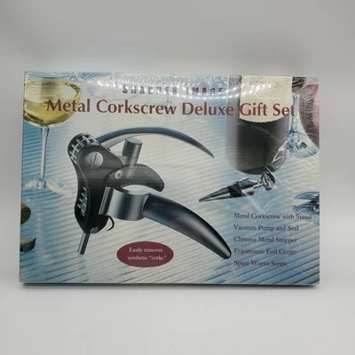 Sharper Image Stainless Steel Metal Corkscrew Deluxe Gift Set  with Vacuum Pump - Image 1 of 4