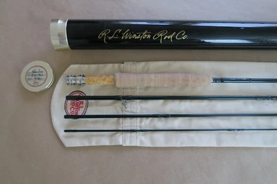 Winston Boron IIIx Fly Fishing Rod, 8’6” 4wt 4pc, Tube+Sock, USA Made, NICE!!! - Image 1 of 4