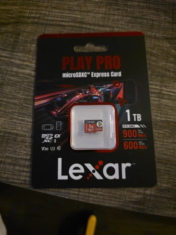 Lexar 1TB PLAY PRO microSD Express Card Switch 2 UHS-I SDXC 900/600 MB/s IN HAND - Image 1 of 1