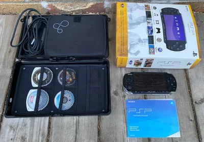 Sony PSP 1001 Console With Box, Wires, Manuals, Games And Game Keeper Case OG - Image 1 of 4