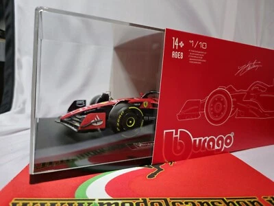 BBurago Burago Ferrari SF-23 #16 Charles Leclerc 2023 1/18 DISPALY CASE 18-16820 - Immagine 1 di 4