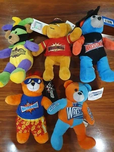 5x WWE Wrestlemania Beanie Bears Plush Collectable - Picture 1 of 4