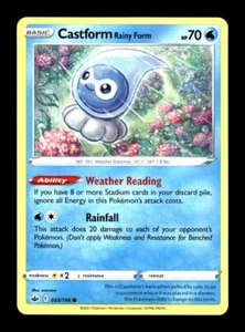 Pokemon Chilling Reign CASTFORM RAINY FORM 033/198 - Picture 1 of 1