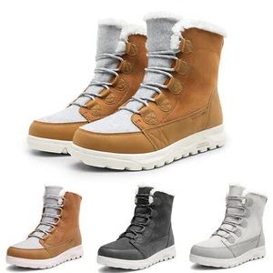 Women's Snow Boots Lace Up Warm Comfortable Faux Fur Lining Outdoor 5-11 US Size - Picture 1 of 23