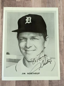 Foto firmada por Jim Northrup 8x10 8,5x11 certificado de autenticidad Tigres de Detroit exposiciones Orioles a Lance - Imagen 1 de 1
