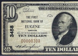 🇺🇸OR 1929 $10 ♚♚ EUGENE, OREGON ♚♚ PCGS VERY FINE 20 HARD TO FIND ! - Picture 1 of 3