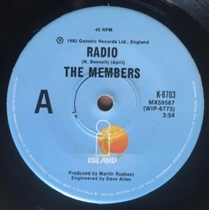Radio - The Members (1982 Australia) - Picture 1 of 2