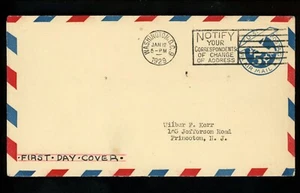 US FDC #UC1 Unknown 1929 Washington DC Monoplane Blue - Picture 1 of 2