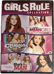 GIRLS RULE DVD TRIPLE FEATURE COLLECTION MEAN GIRLS CLUELESS SHES THE MAN SEALED - Picture 1 of 4