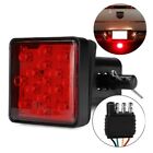 Red 15 LED 2 inch Trailer Truck Hitch Tow Haul Receiver Cover Brake Light7218