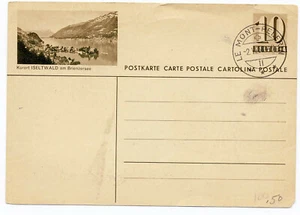 Suiza 1939 Papelería Postal Vista Turística Tarjeta Iseltwald H&G #100 Estilo - Imagen 1 de 2