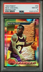 Nick Van Exel 1993 Finest Refractor Rookie RC PSA 8 - Picture 1 of 2