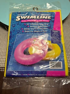 SWIMLINE-POOL -INFLATABLE-YELLOW INNERTUBE-STYLE 9019 - Picture 1 of 4
