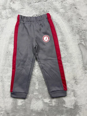 Pantalones Carmesí Alabama Niños Jóvenes 2T Gris Rojo Joggers Estampado Parche NCAA Fútbol Foto 1 de 3