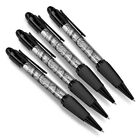 Set of 4 Matching Pen BW - Classic Swirly Clock Time Concept #35826