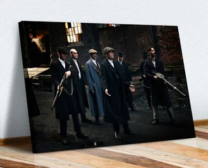 CANVAS WALL ART Peaky Blinder ARTWORK 30MM DEEP FRAMED PRINT STAND OFF COME GET - Picture 1 of 10